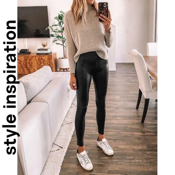 Free People Vegan Leather Moto Leggings - Picture 12 of 15